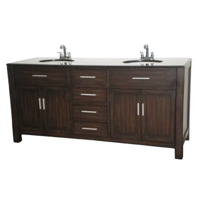 Supernalway Furniture Floor Standing High Quality New Design Retro Style Wooden Vanityies Antique Bathroom Cabinet